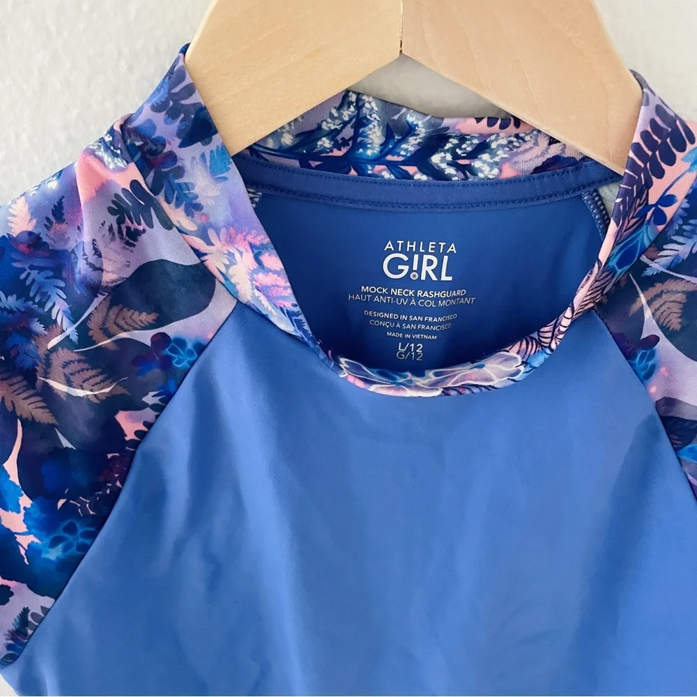Athleta Girl Mock Neck Rash Guard Girls L/12